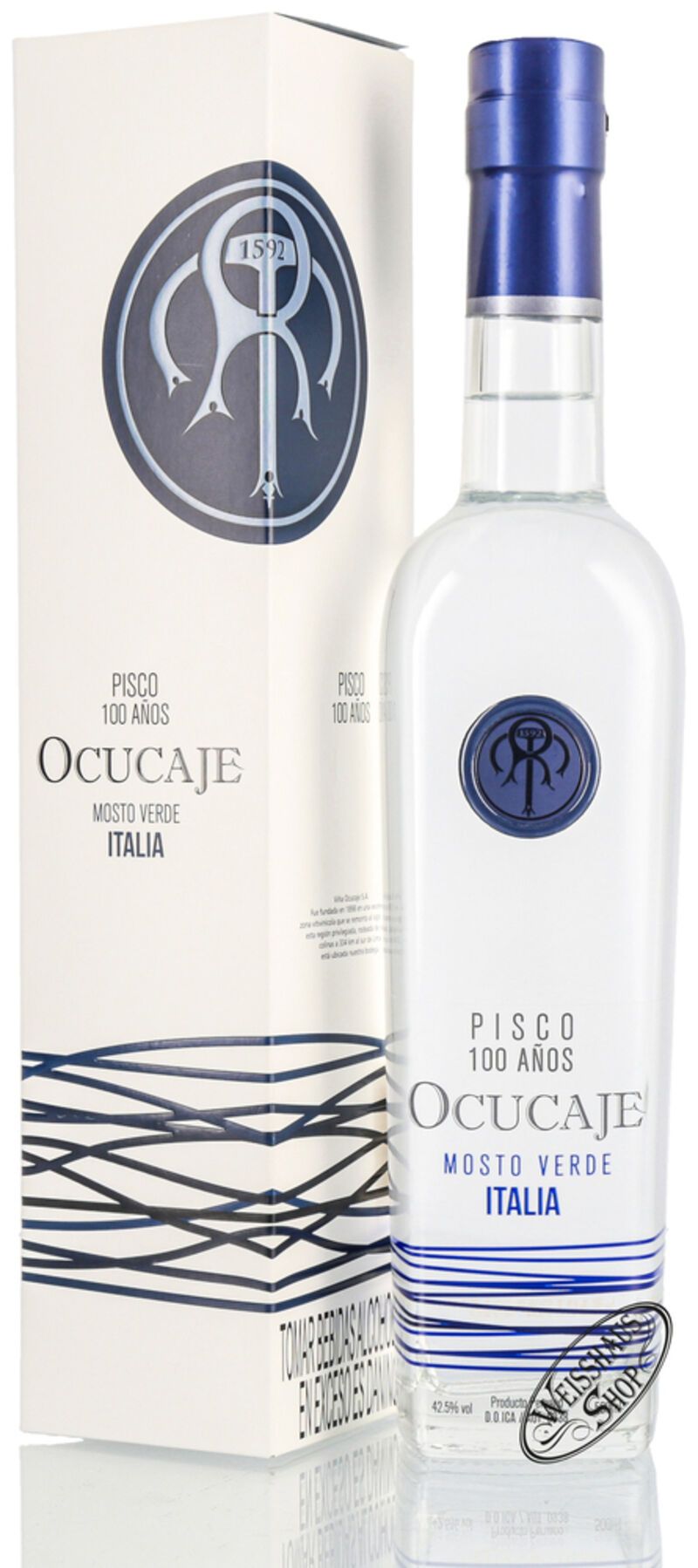 Ocucaje Pisco Mosto Verde Italia 42,5% vol. 0,50l Ocucaje Pisco Mosto Verde Italia 42,5% vol. 0,50l