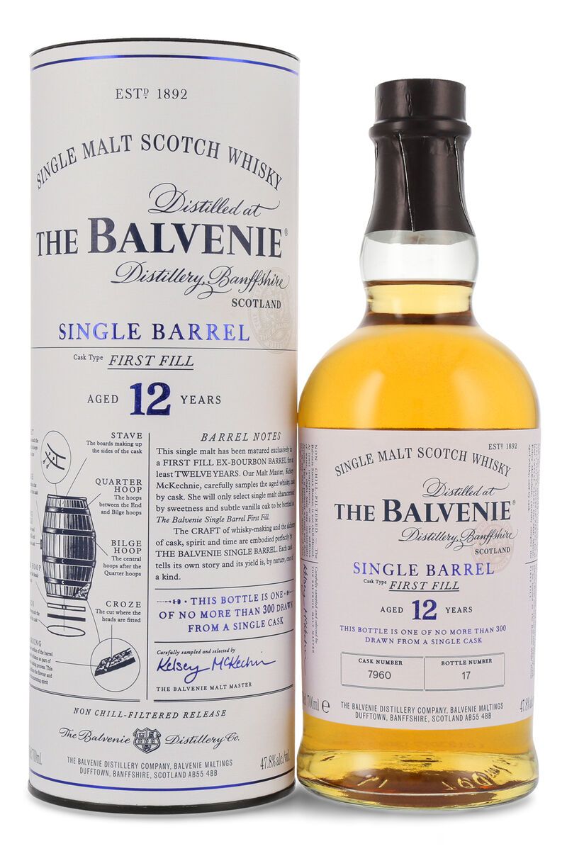The Balvenie 12 YO Single Barrel Whisky 47,8% vol. 0,70l
