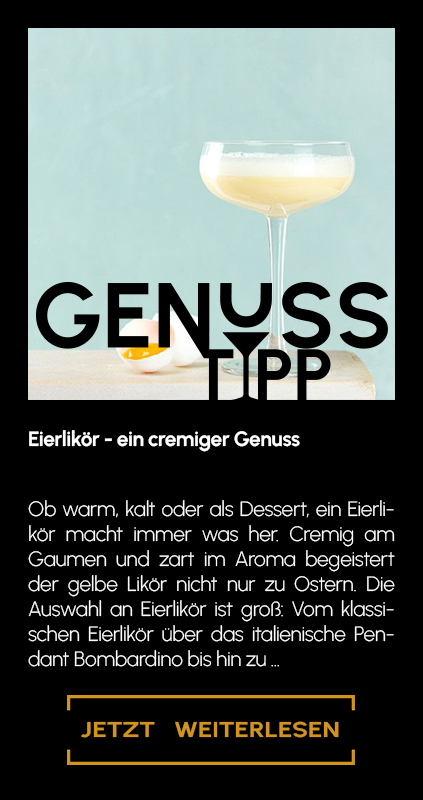 Genuss-Tipp Banner zum Thema Eierlikör