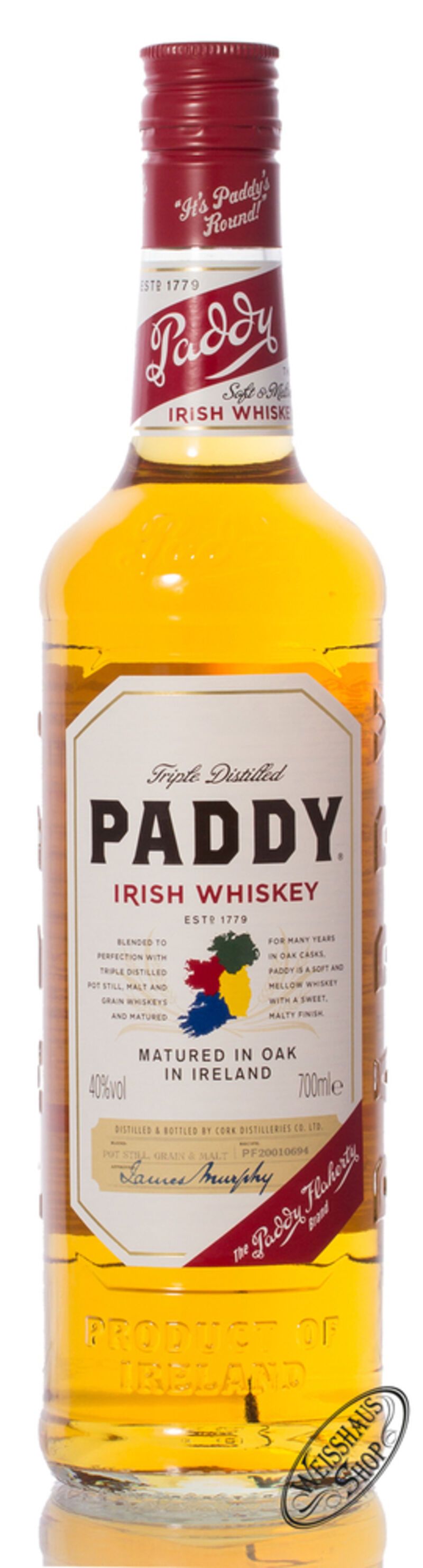 Paddy Irish Whiskey 40% vol. 0,70l Paddy Irish Whiskey 40% vol. 0,70l