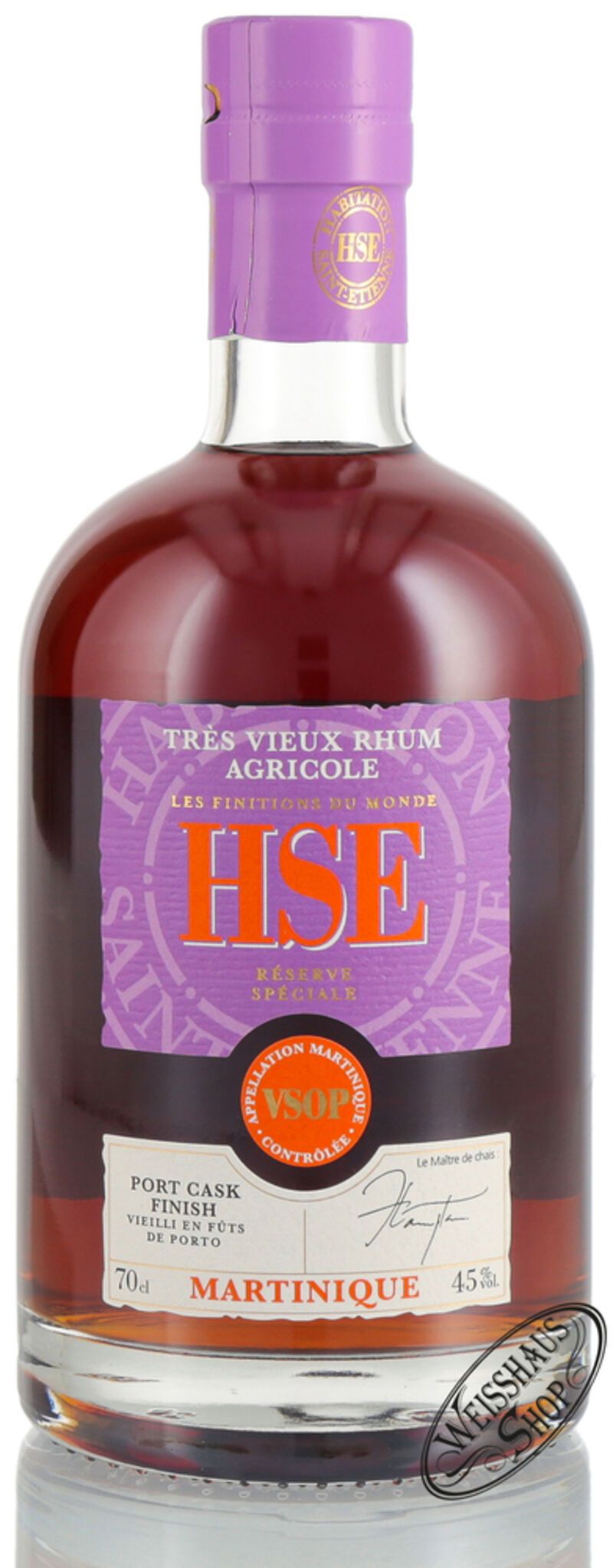 HSE Rhum Agricole VSOP Port Cask Finish 45% vol. 0,70l