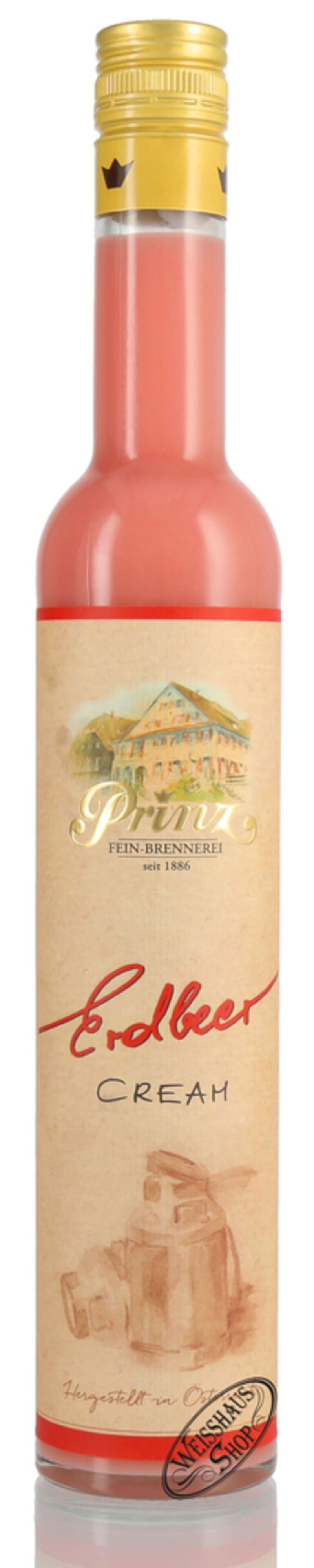 Prinz Erdbeer Cream Likör 15% vol. 0,50l Prinz Erdbeer Cream Likör 15% vol. 0,50l