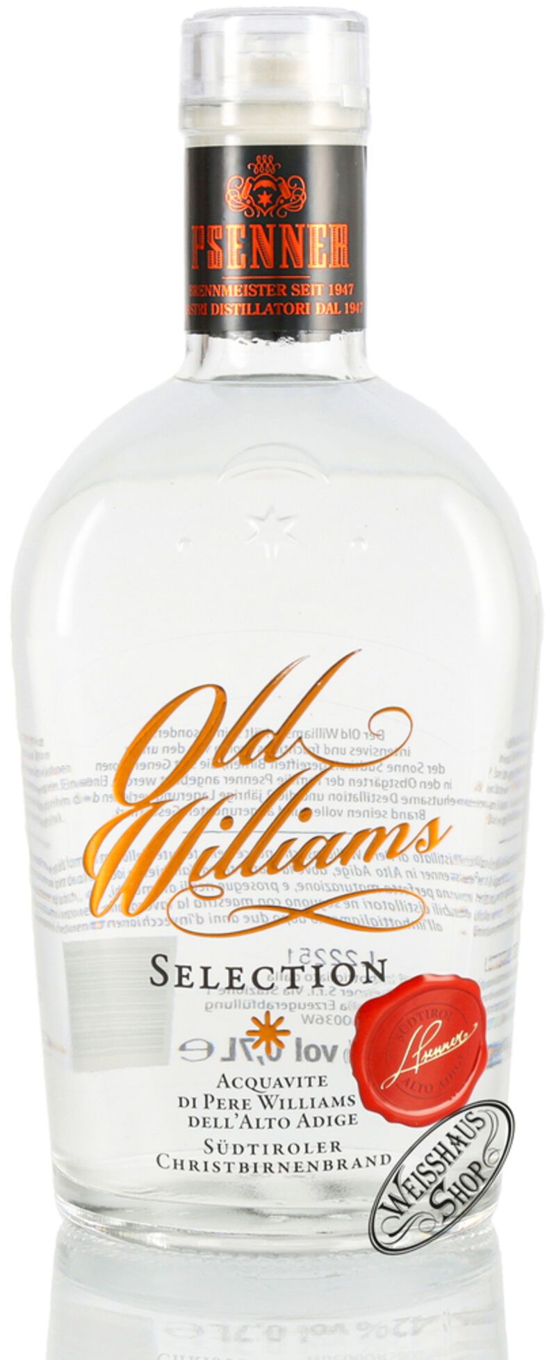 Psenner Old Williams Selection 42% vol. 0,70l Psenner Old Williams Selection 42% vol. 0,70l