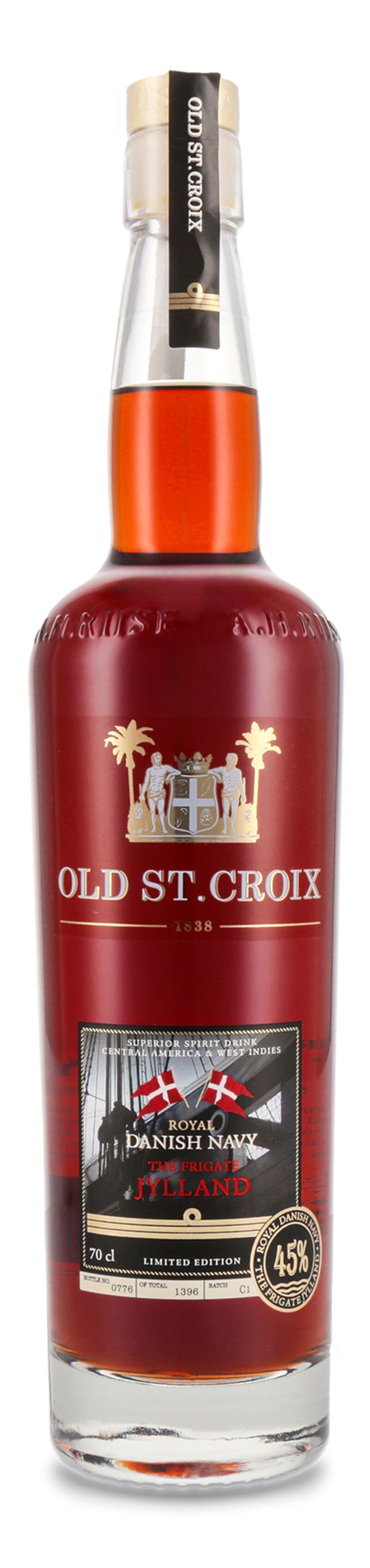 A.H. Riise Old St. Croix Fregatten Jylland Danish Navy 45% vol. 0,70l B-Ware A.H. Riise Old St. Croix Fregatten Jylland Danish Navy 45% vol. 0,70l B-Ware