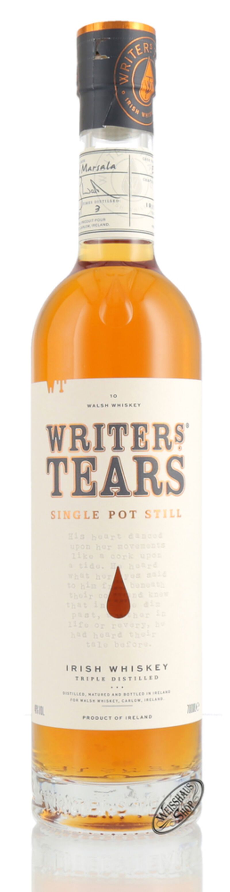 Writer's Tears Single Pot Still Irish Whiskey 46% vol. 0,70l Writer's Tears Single Pot Still Irish Whiskey 46% vol. 0,70l
