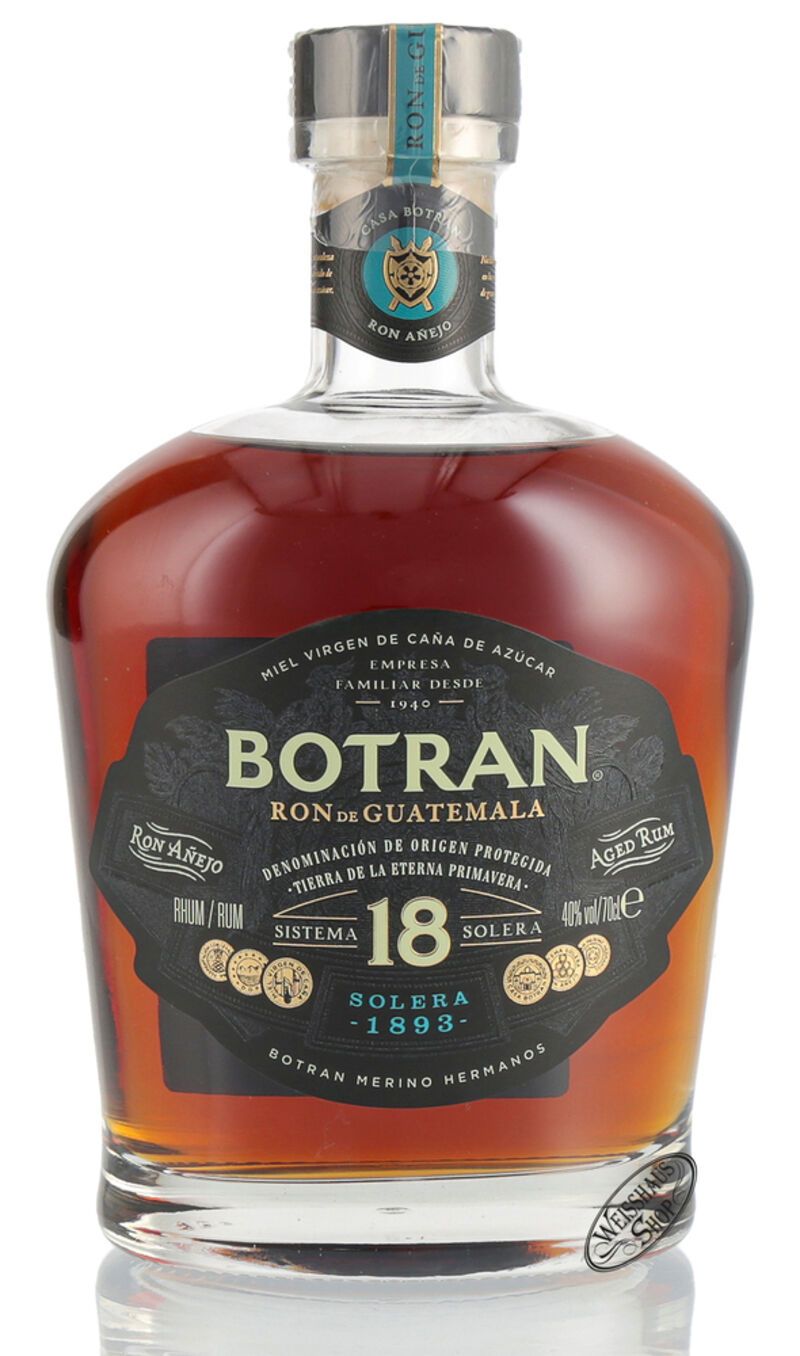 Botran 18 YO Solera 1893 Anejo Rum 40% vol. 0,70l Botran 18 YO Solera 1893 Anejo Rum 40% vol. 0,70l