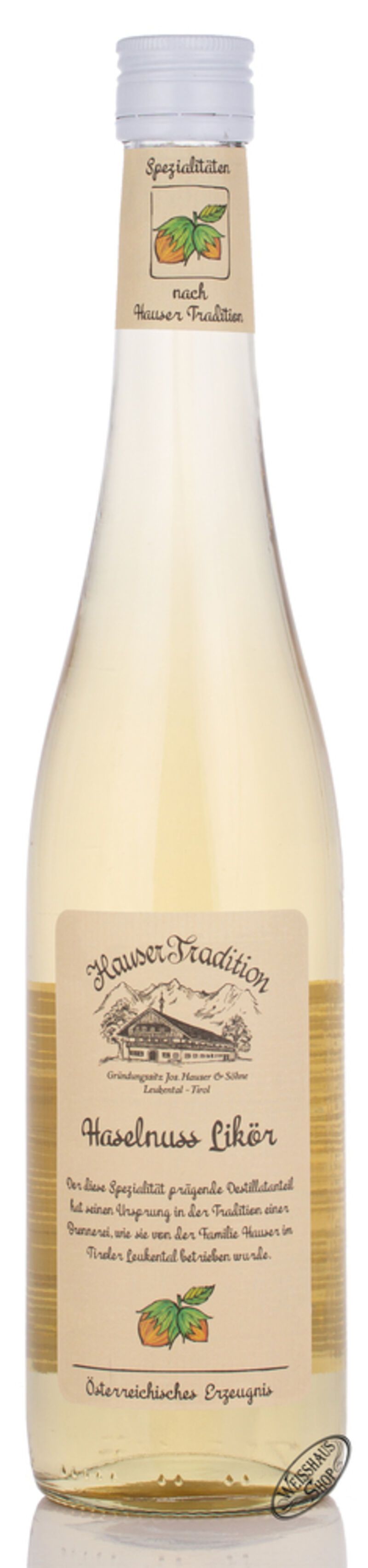 Hauser Haselnuss Likör 18% vol. 0,70l Hauser Haselnuss Likör 18% vol. 0,70l