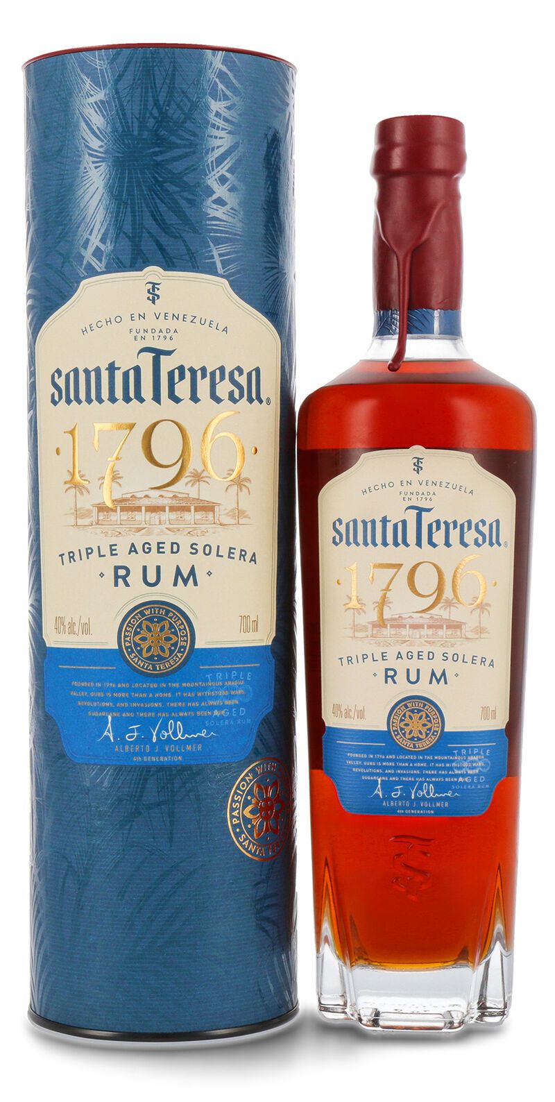 Santa Teresa 1796 Antiguo de Solera Rum 40% vol. 0,70l Santa Teresa 1796 Antiguo de Solera Rum 40% vol. 0,70l