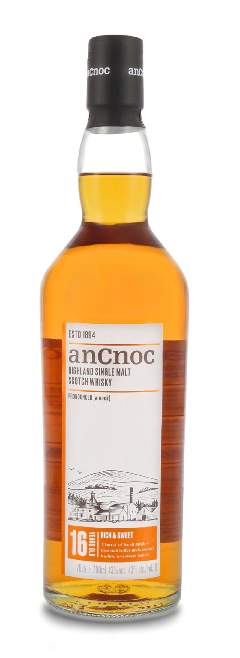 AnCnoc 16 YO Highland Whisky 43% vol. 0,70l