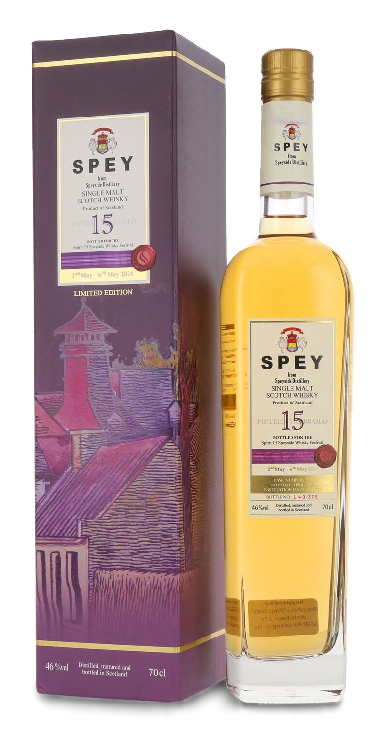 Spey Spirit of Speyside Whisky Festival 2024 Limited Edition 15 YO Whisky 46% vol. 0,70l