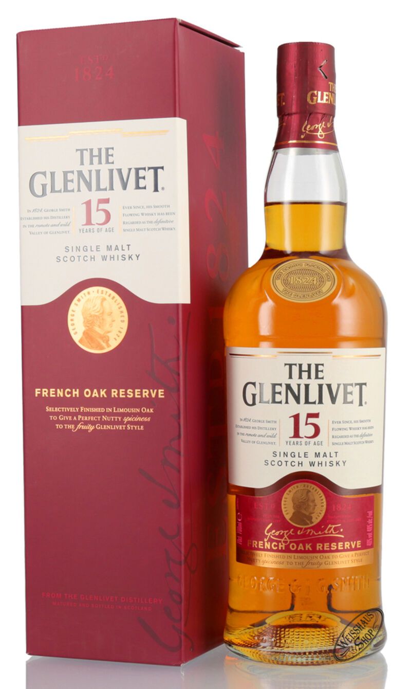 The Glenlivet 15 YO French Oak Reserve Whisky 40% vol. 0,70l The Glenlivet 15 YO French Oak Reserve Whisky 40% vol. 0,70l