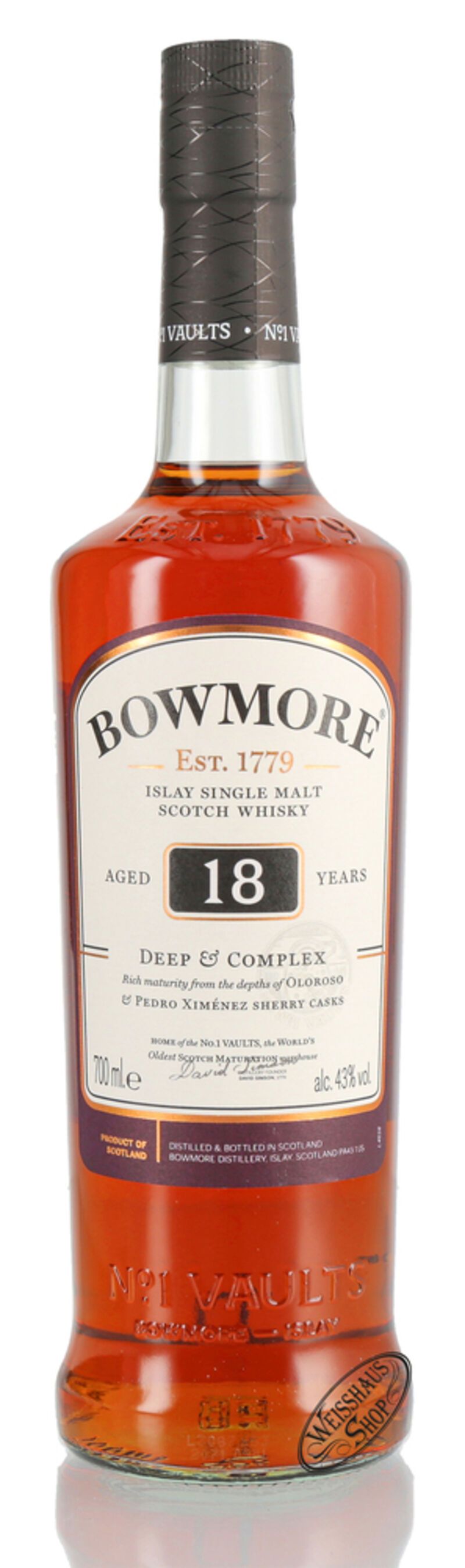 Bowmore 18 YO Islay Single Malt Whisky 43% vol. 0,70l