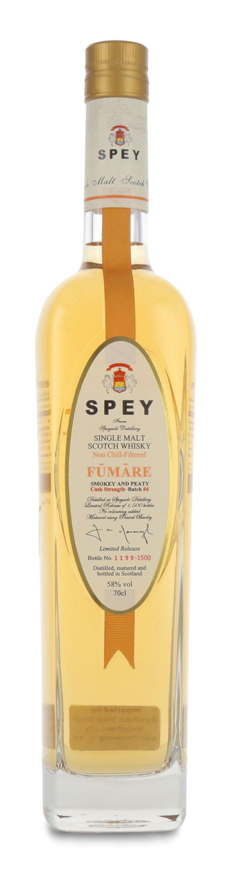 Spey Fumare Batch #4 Cask Strength Whisky 58% vol. 0,70l