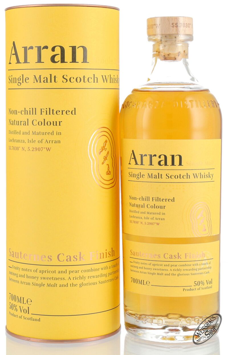 The Arran Sauternes Finish Whisky 50% vol. 0,70l The Arran Sauternes Finish Whisky 50% vol. 0,70l