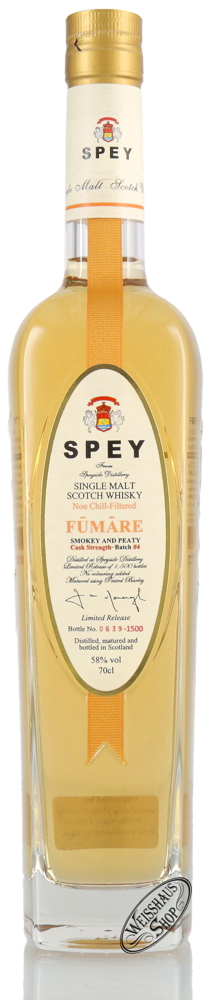 Spey Fumare Batch #4 Cask Strength Whisky 58% vol. 0,70l Spey Fumare Batch #4 Cask Strength Whisky 58% vol. 0,70l