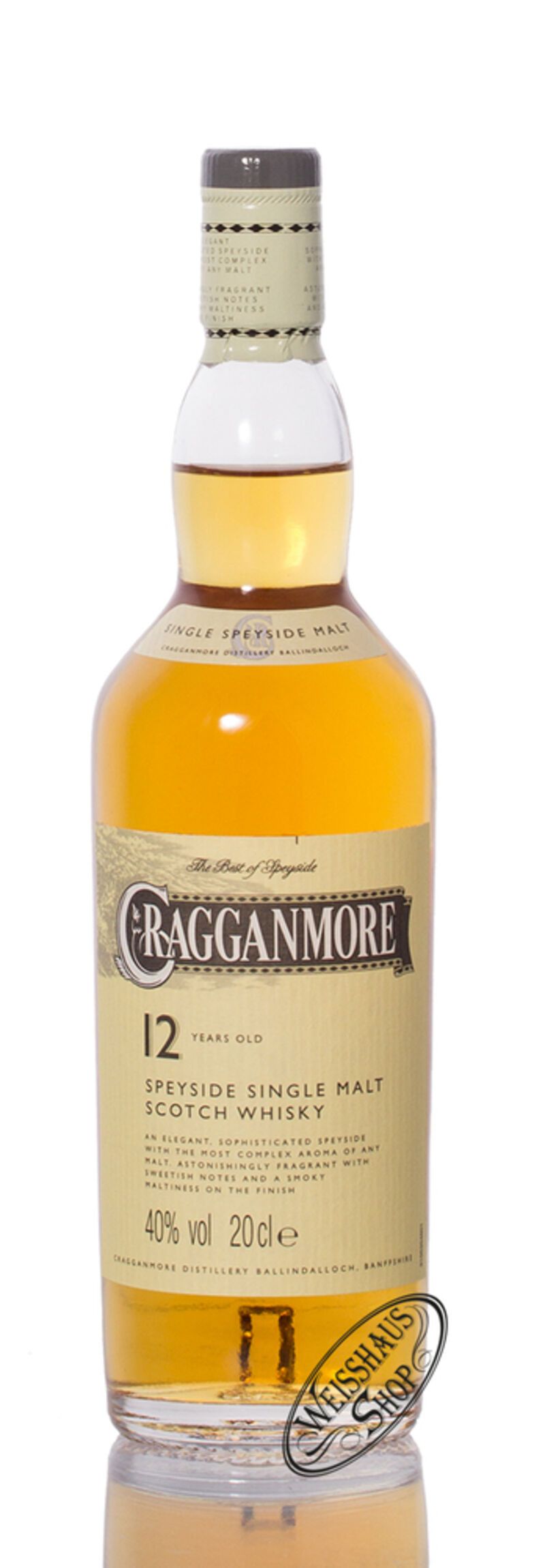 Cragganmore 12 YO Single Malt Whisky 40% vol. 0,20l