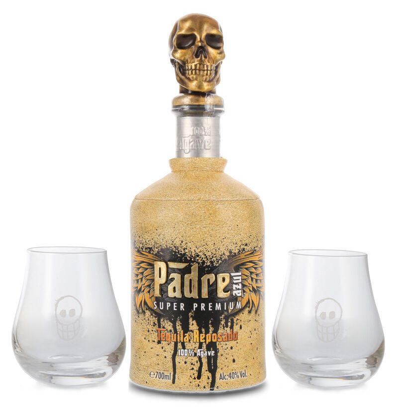 Padre Azul Reposado Tequila Geschenk-Set 40% vol. 0,70l