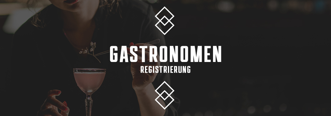 dekoratives Banner Gastronomenregistrierung