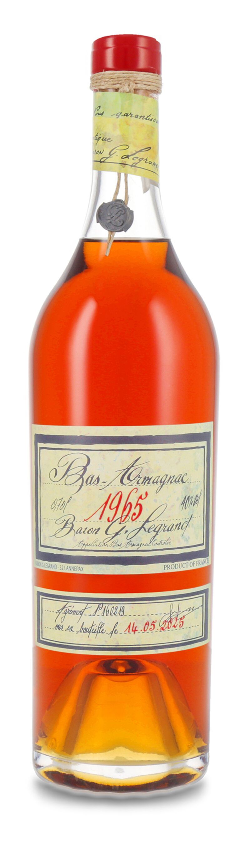 Lhéraud Baron Gaston Legrand 1965 Bas Armagnac 40% vol. 0,70l