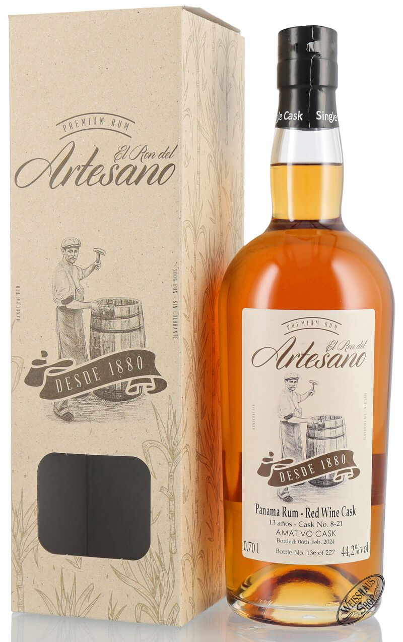 El Ron del Artesano 13 YO Amativo Cask 44,2% vol. 0,70l El Ron del Artesano 13 YO Amativo Cask 44,2% vol. 0,70l