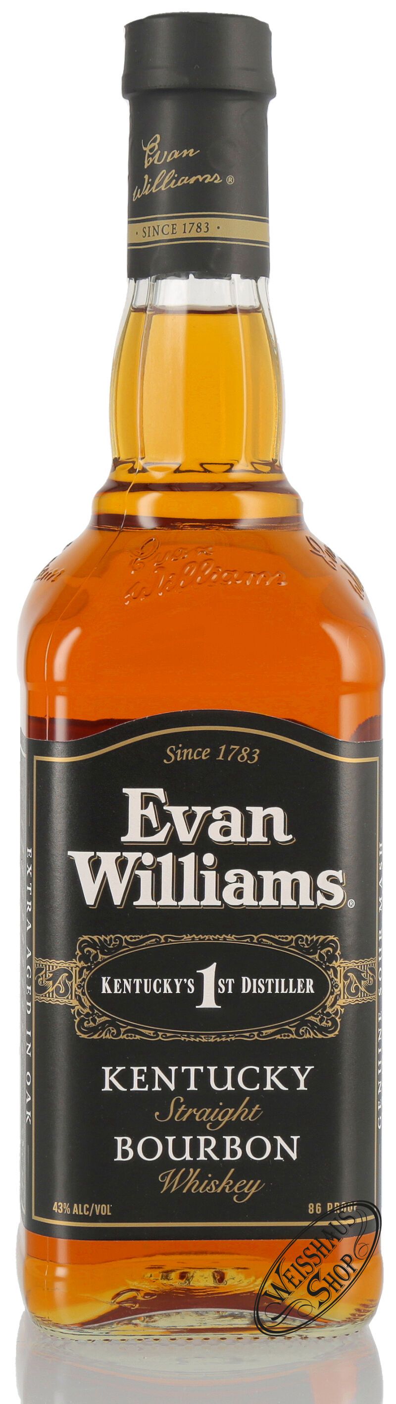 Evan Williams Black Label Bourbon Whiskey 43% vol. 0,70l