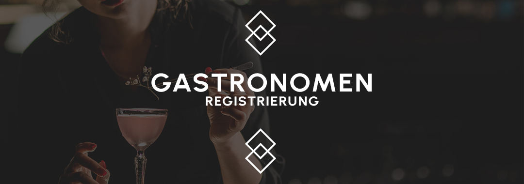 dekoratives Banner Gastronomenregistrierung