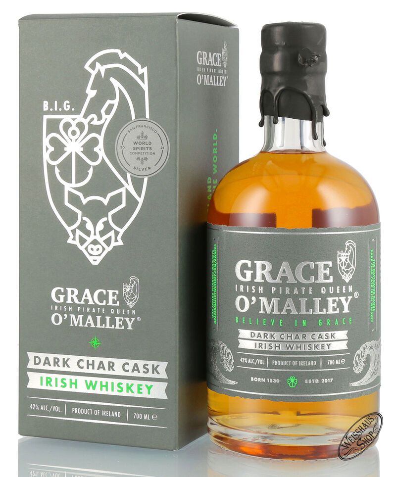 Grace O'Malley Dark Char Cask Irish Whiskey 42% vol. 0,70l | Weisshaus Shop