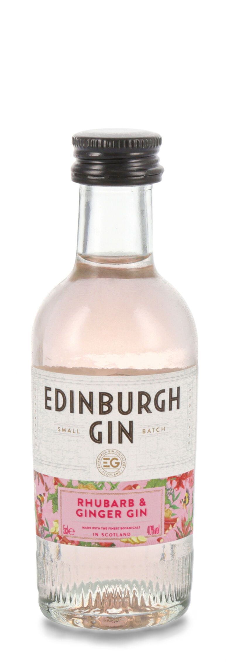 Edinburgh Rhubarb & Ginger Gin 40% vol. 0,05l Miniatur