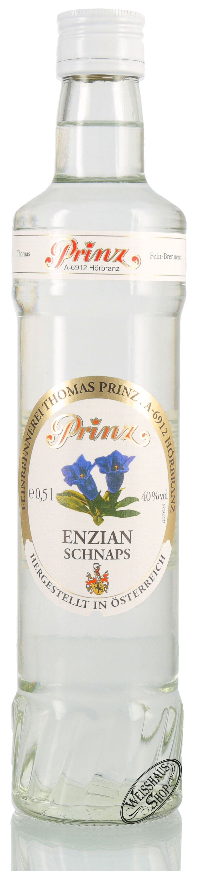 Prinz Enzian Schnaps 40% vol. 0,50l Prinz Enzian Schnaps 40% vol. 0,50l