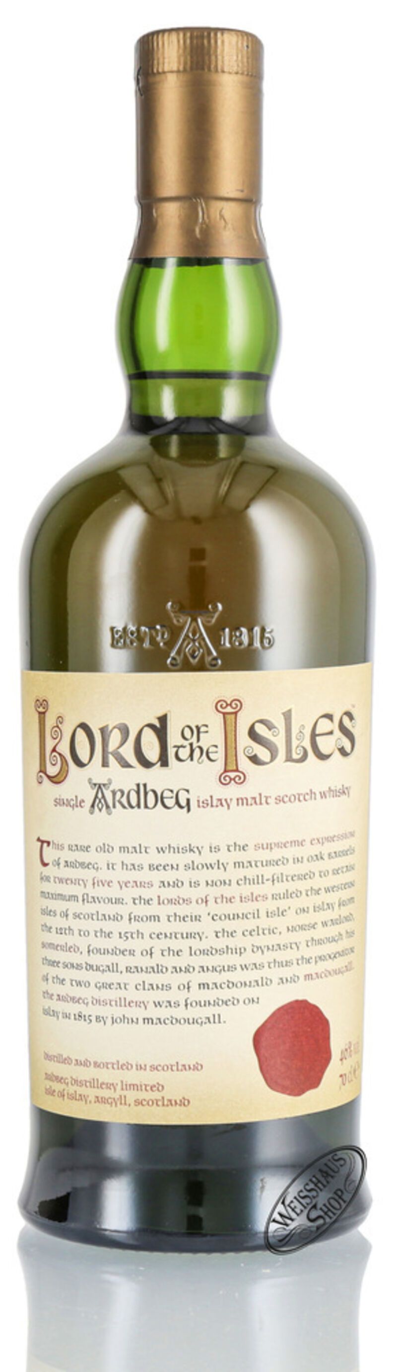 Ardbeg 25 YO Lord of the Isles Islay Whisky 46% vol. 0,70l Ardbeg 25 YO Lord of the Isles Islay Whisky 46% vol. 0,70l