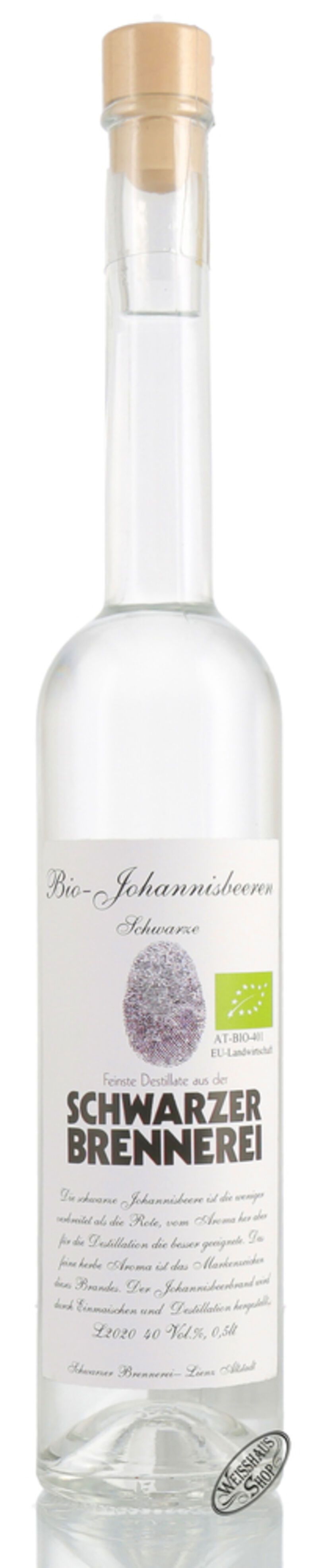 Schwarzer Bio-Johannisbeere Edelbrand 40% vol. 0,50l Schwarzer Bio-Johannisbeere Edelbrand 40% vol. 0,50l