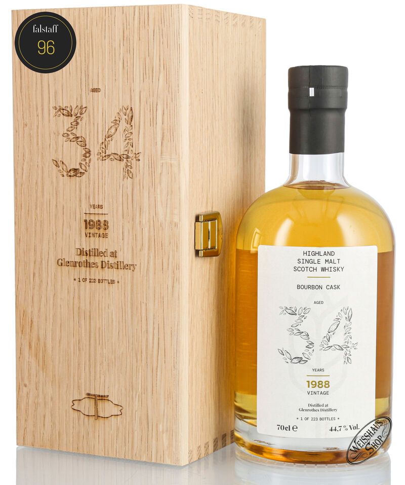 Glenrothes 34 YO Vintage 1988 Tassei Group Whisky 44,7% vol. 0,70l Glenrothes 34 YO Vintage 1988 Tassei Group Whisky 44,7% vol. 0,70l