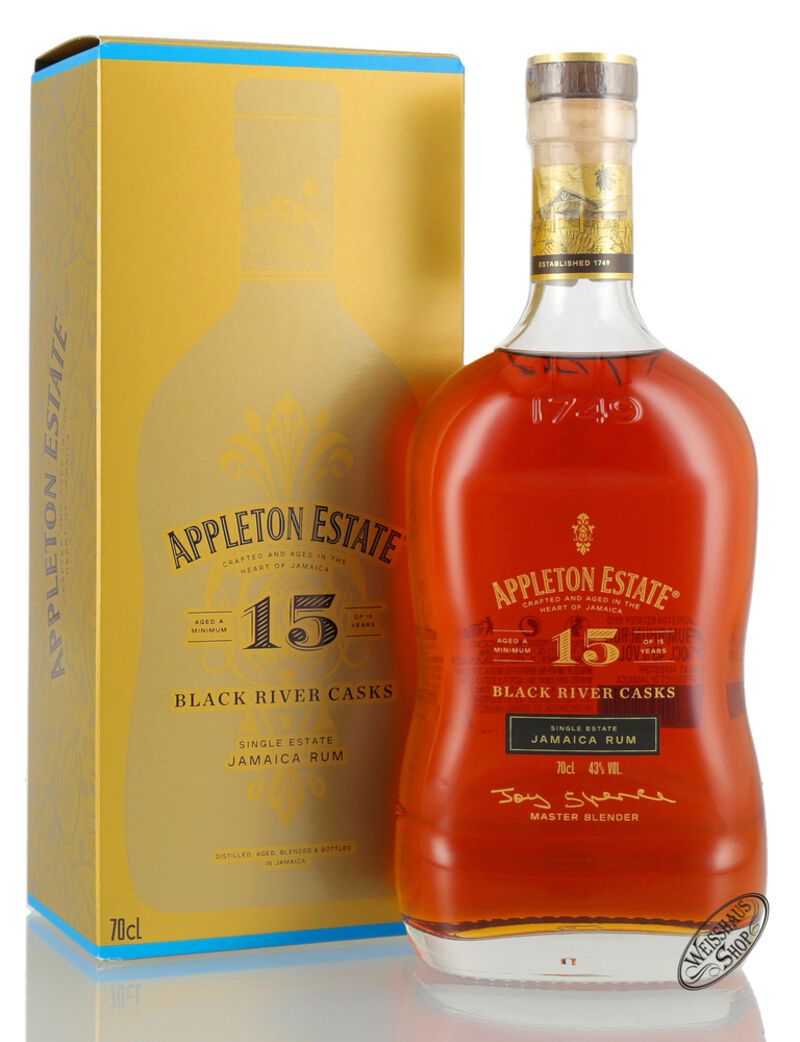 Appleton Estate 15 YO Black River Casks Jamaica Rum 43% vol. 0,70l Appleton Estate 15 YO Black River Casks Jamaica Rum 43% vol. 0,70l