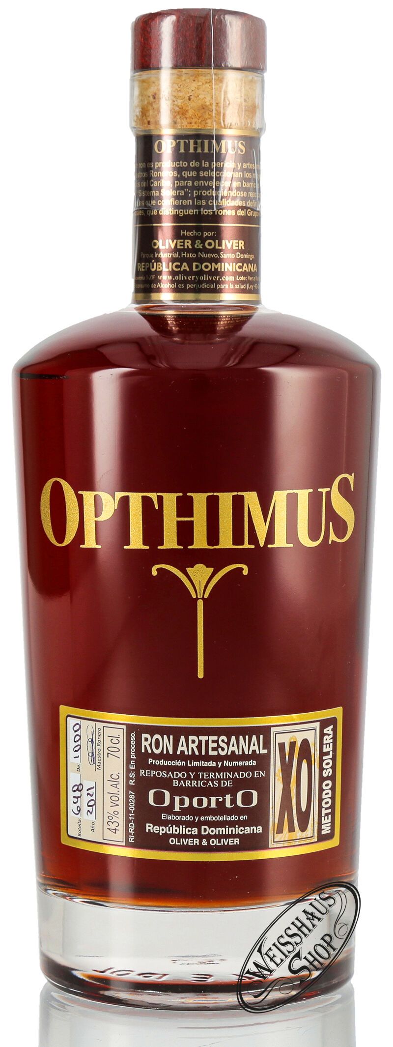 Opthimus XO Oporto Rum 43% vol. 0,70l Opthimus XO Oporto Rum 43% vol. 0,70l