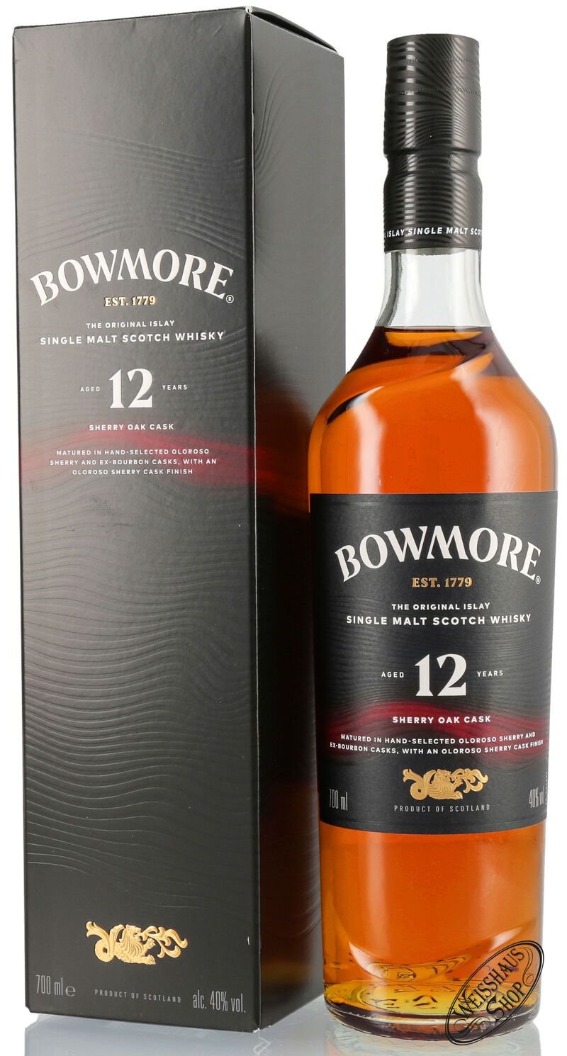 Bowmore 12 YO Sherry Oak Cask Islay Whisky 40% vol. 0,70l Bowmore 12 YO Sherry Oak Cask Islay Whisky 40% vol. 0,70l