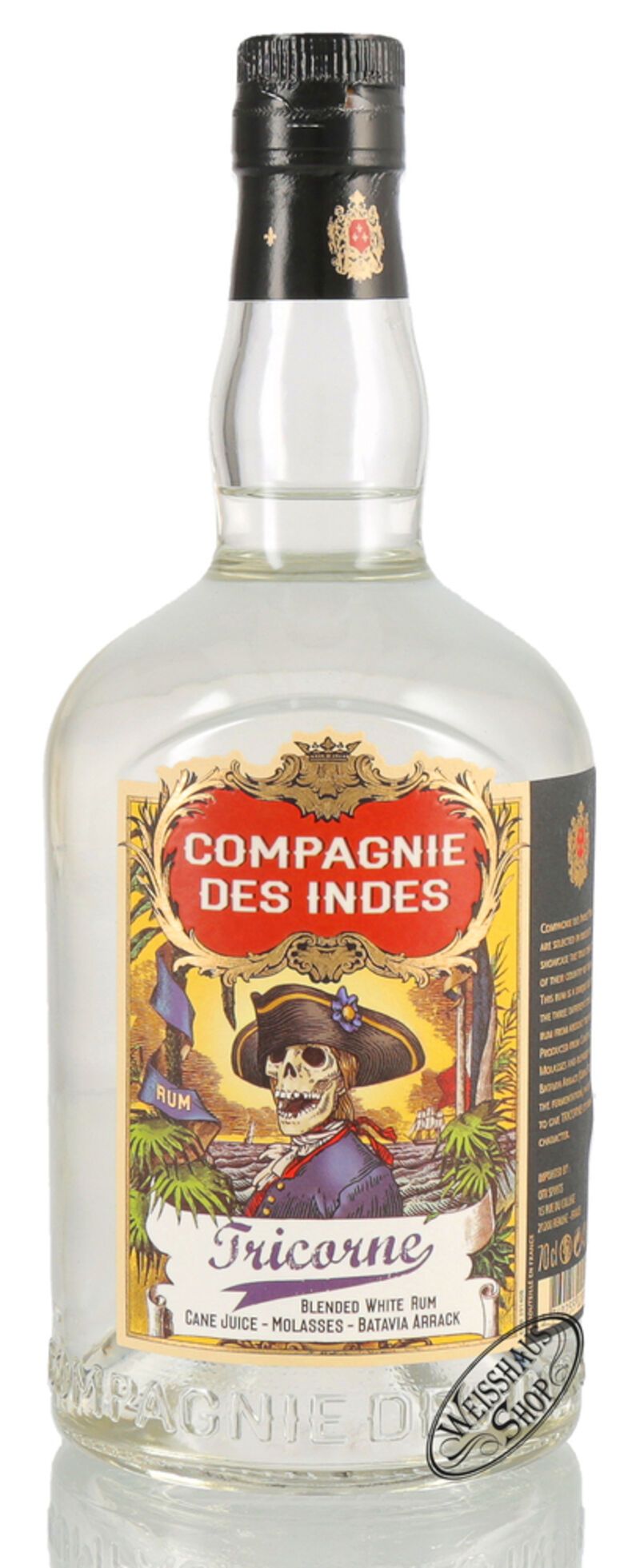 Compagnie des Indes Tricorne White Rum 43% vol. 0,70l Compagnie des Indes Tricorne White Rum 43% vol. 0,70l