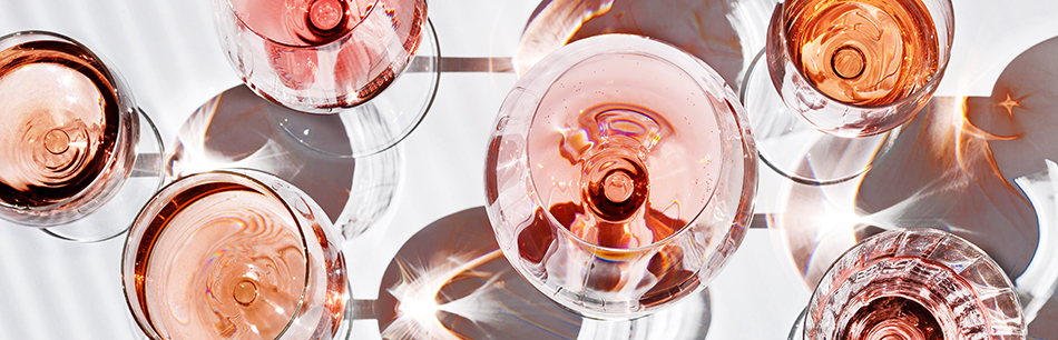 Roséwein Gläser